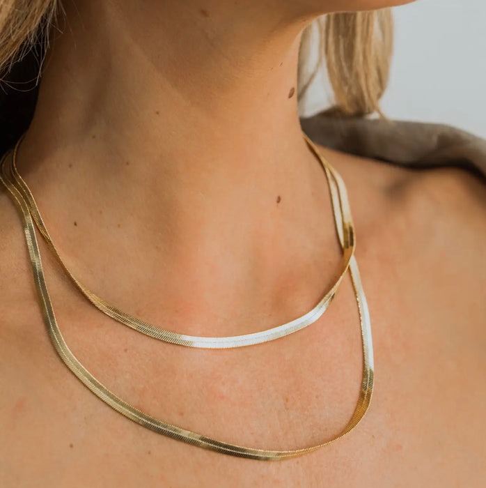 5 MM Gold Fill Herringbone Necklace