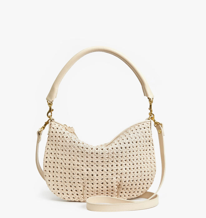 Clare V Cream Rattan Petit Moyen Handbag