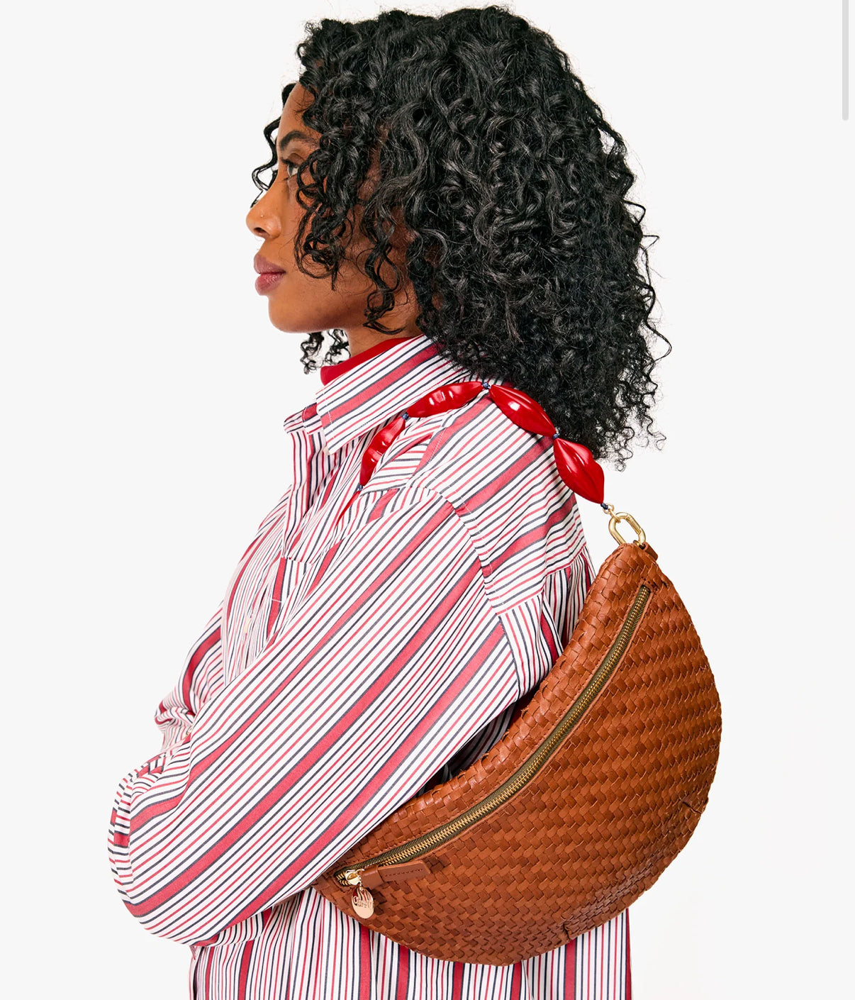 Clare V Grande Fanny - Hazelnut Woven Zig Zag – HAMILTON