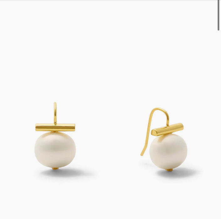 Classic Large Pebble Pearl Earrings