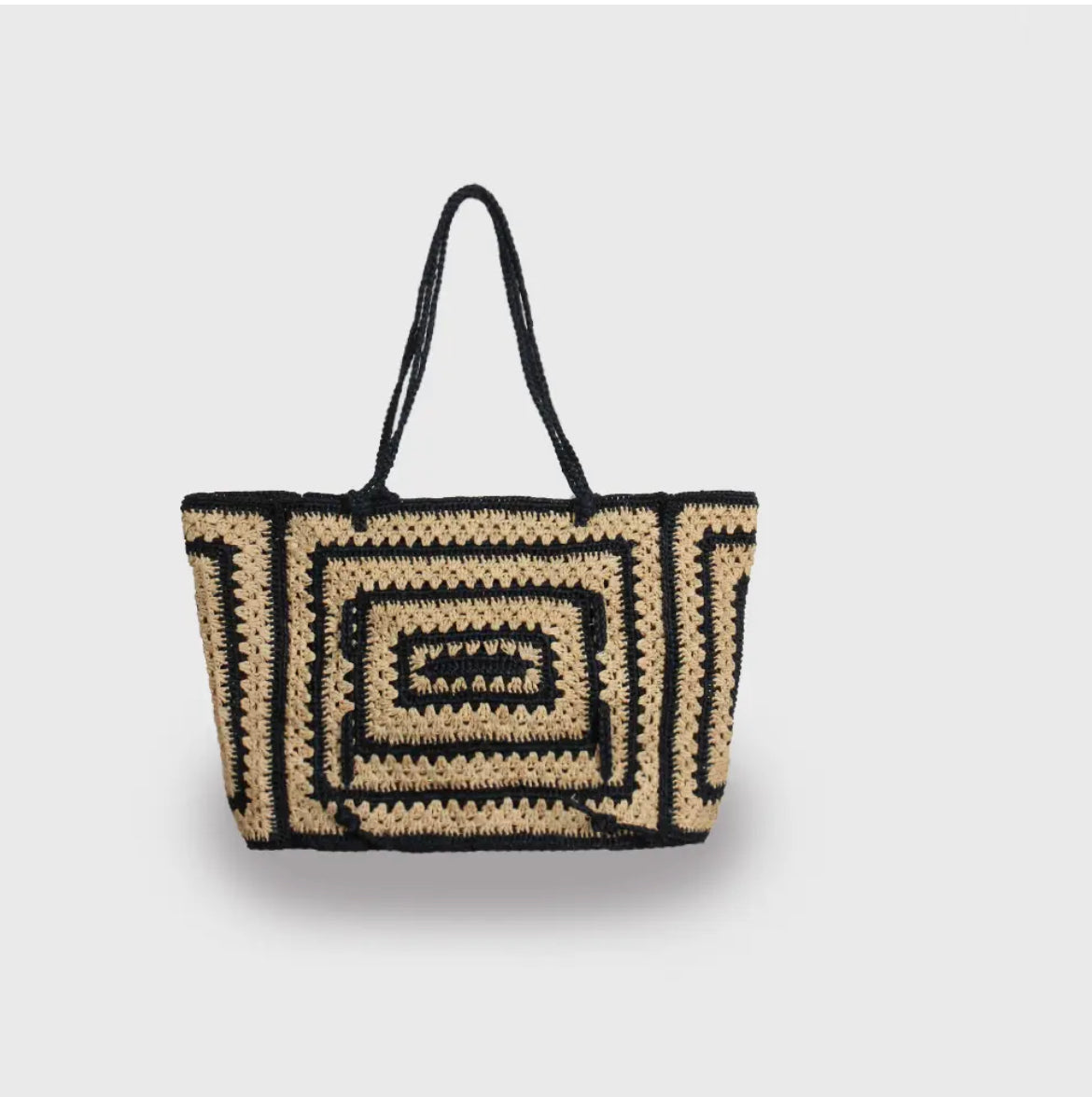 Raffia Two-Tone Tote - Large – HAMILTON GRACE DESIGNS