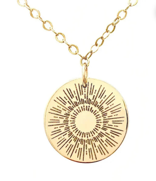 Sunburst Coin Necklace