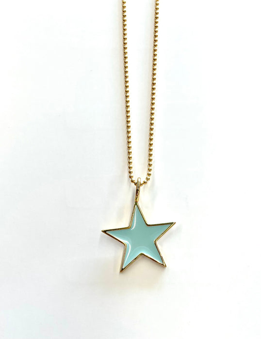 Enamel Medium Star Necklace