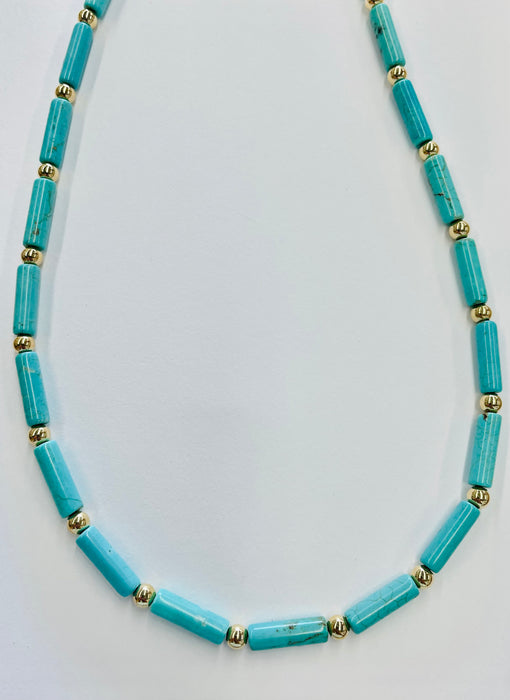 Turquoise Tube Necklace