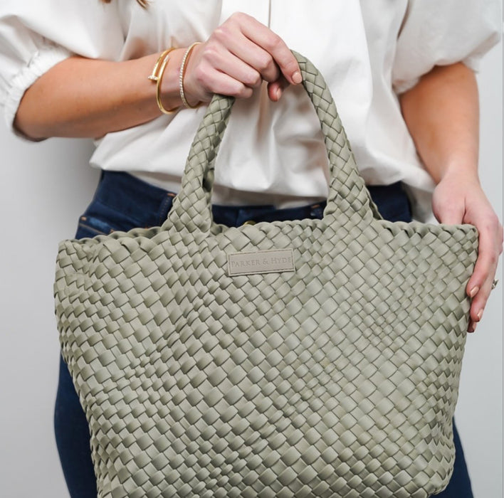 Neoprene Woven Tote Bag Bone