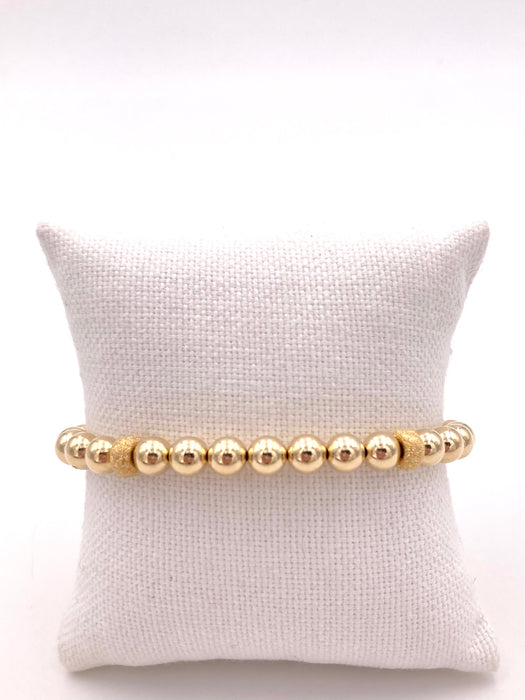 Gold Fill Beaded Bracelet with Stardust Rondelles