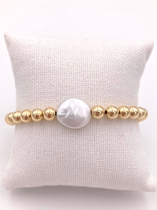 Gold Fill Bracelet With Coin Pearl