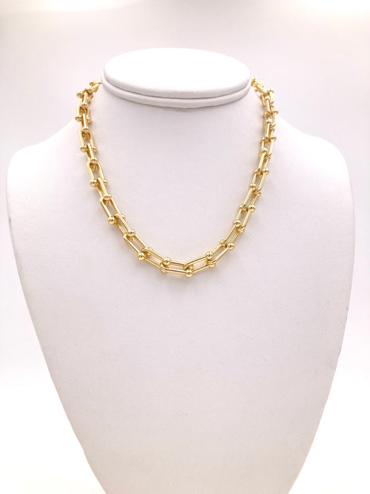 Gold Plated Brass U-Chain Necklace