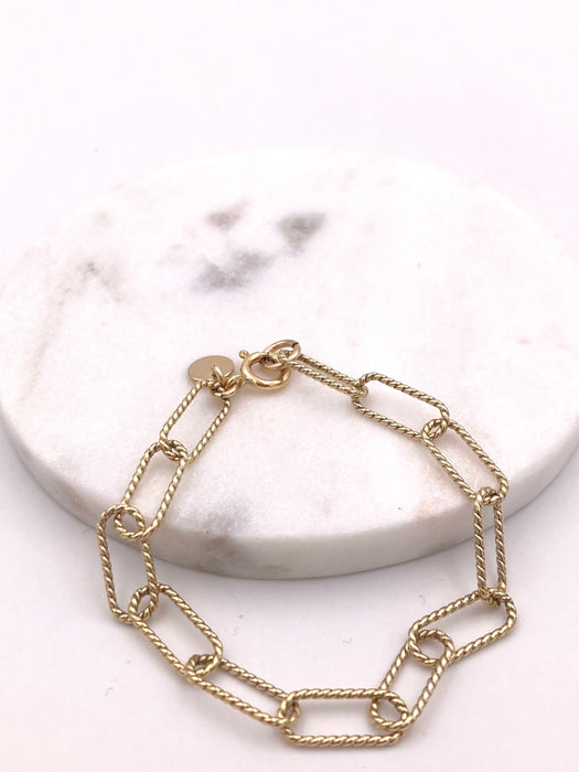 Twisted Paperclip Chain Bracelet