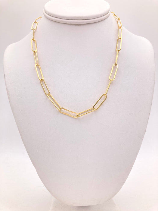 Necklace large stretched link paperclip (Abaco)
