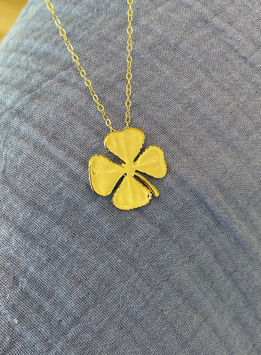 Gold Fill Clover Pendant Necklace